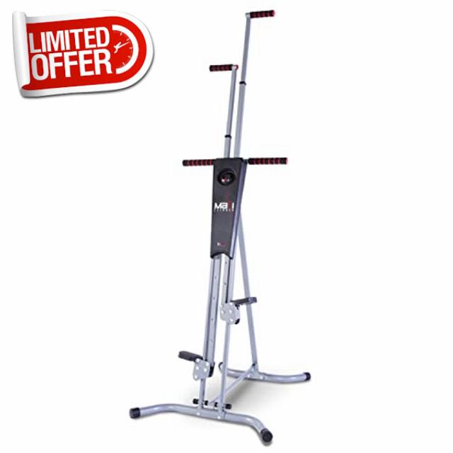 New Image Maxi Climber - Vertical Climbing Cardio Exercise Machine - Full Body Workout - Multifunctional At Home Gym Equipment - Black/Grey