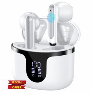 Wireless Earbuds Bluetooth 5.3 Headphones 2025 New 40Hrs Playtime Bluetooth Earbuds Hi-Fi Stereo 4 ENC Mics