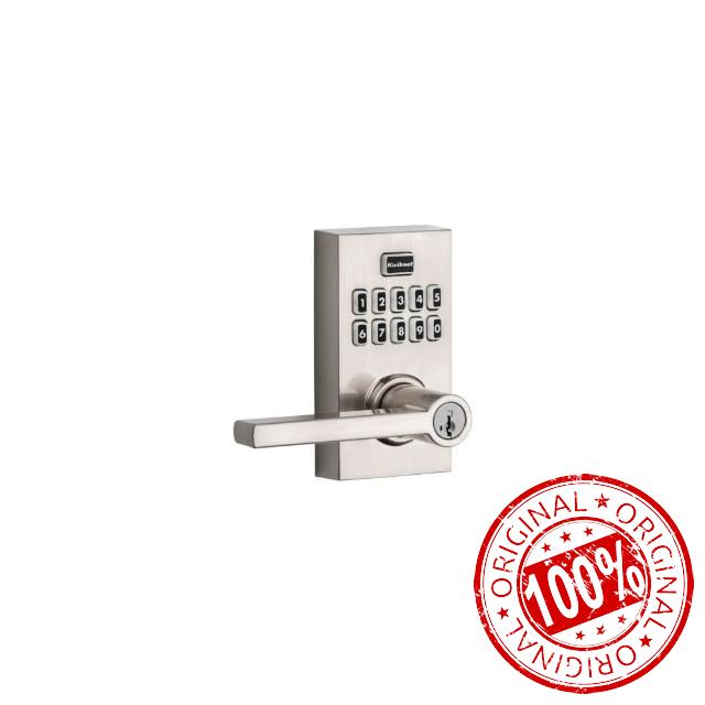 Kwikset 99170-003 SmartCode 917 Keypad Keyless Entry Contemporary Residential Electronic Lever Lock Deadbolt Alternative with Halifax Door Handle and SmartKey Security