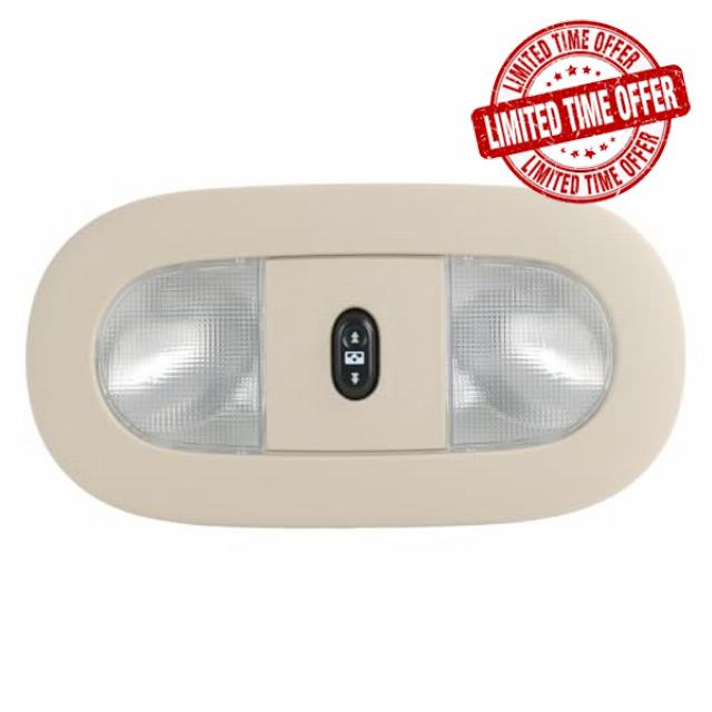 LED Overhead Console Dome Map Light Interior Roof Reading Lamp Compatible with 2008-2010 Ford F-250 F-350 F-450 F-550 Super Duty Replace# 8C3Z-25519A70-AA