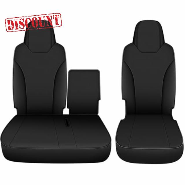 Custom Fit Seat Covers for Isuzu NPR: 2006-2019 2020 2021 2022 2023 2024 Leather Car Seat Covers Full Set Black