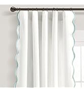 Lush Decor Linen Button Farmhouse Valance, 52" W x 18" L, Linen - Rustic Kitchen Valance For Wind...