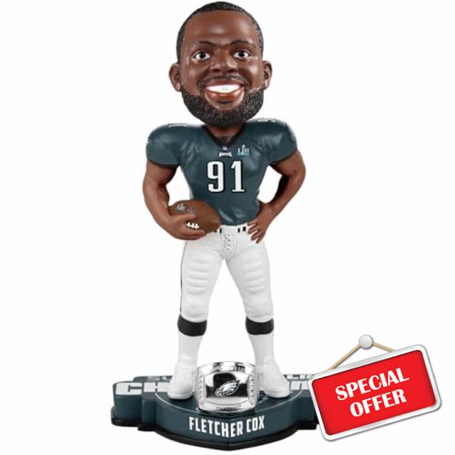 Fletcher Cox Philadelphia Eagles Super Bowl LII Champion Bobblehead NFL Football