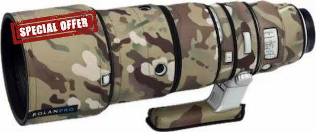 ROLANPRO Waterproof Lens Camouflage Coat for Fuji FUJINON XF 500mm F5.6R LM OIS WR Lens Cover Protective Case Sleeve-#4 MC Waterproof