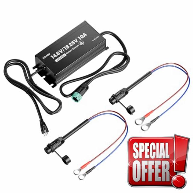 Redodo 14.6V/18.25V 10A Lithuim Battery Charger for Lithium Iron Phosphate Battery