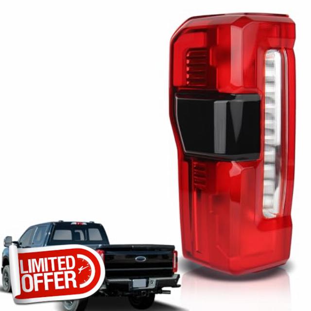 Tail Lights Compatible with 2023 2024 Ford F250 F350 Super Duty Halogen Type w/Blind Spot (Module Not Included) Rear Brake Lamp Signal Assembly Replace PC3Z13405B FO2800294 (Left Driver Side)