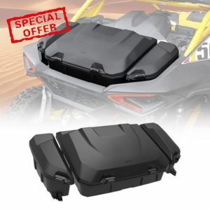96L Large Capacity Rear Cargo Box & 13.5L Bed Side Removable Storage Tools Boxes Bin Set for Can Am Maverick R MAX X RS 2024+ Accessories