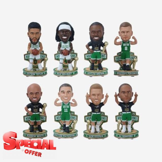 Boston Celtics 2024 NBA Champions Mini Boxed Set Bobblehead NBA Basketball