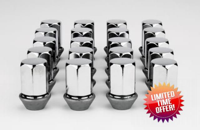 McGard 69476 Chrome Cone Seat Style Lug Nuts (M14 x 1.5 Thread Size) - Set of 20