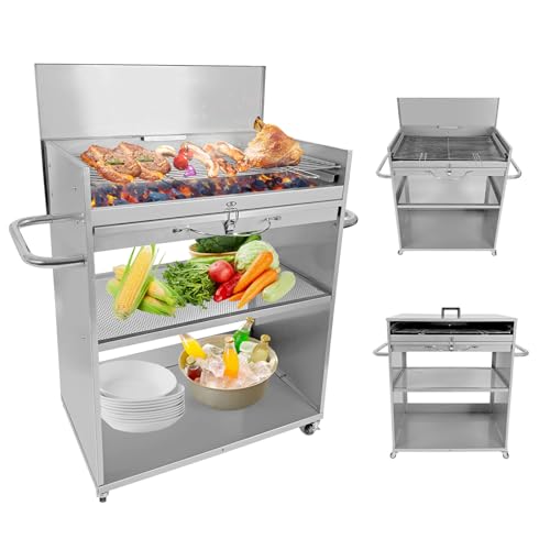 Outdoor BBQ Grill with Wheels
