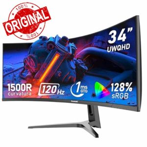 34 Inch Ultrawide Curved 120Hz Gaming Computer Monitor 1500R PC screen 21:9 UWQHD (3440x1440)