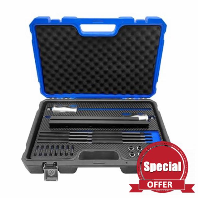 Fuel Injector Puller Removal Install Tool Rail Assembly Replacer Master Tool Kit Compatible with GM Opel