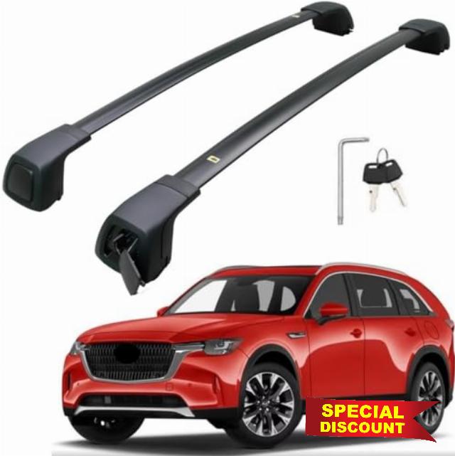Upgraded Roof Racks for Mazda CX-90 2024 2025 Roof Rack Cross Bars Luggage Rail Carrier Anti Theft Lockable Black Accessories