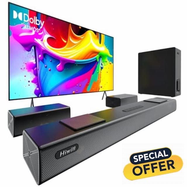 Hiwill Enhanced 5.1.2ch Dolby Atmos Soundbar