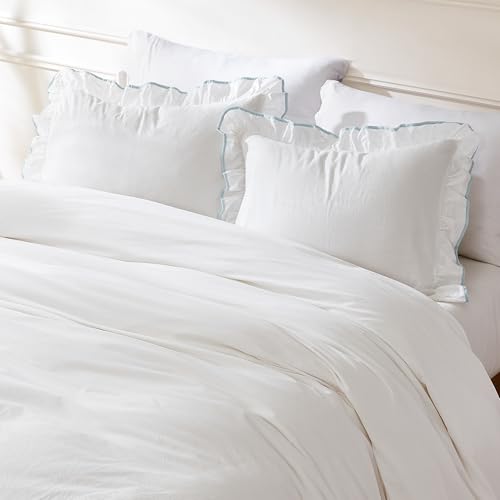 Contrast Edge & Stylish Border (Reyna Off-White/Blue