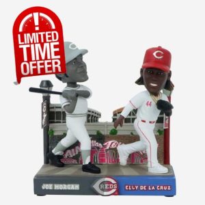 Joe Morgan & Elly De La Cruz Cincinnati Reds Then And Now Bobblehead MLB