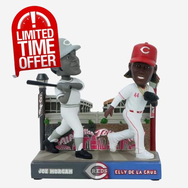Joe Morgan & Elly De La Cruz Cincinnati Reds Then And Now Bobblehead MLB