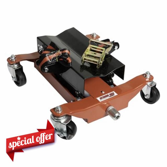 Extreme Max 5001.6747 Low-Lift Transmission Jack with Smooth Rolling Swivel Casters and Large 13" x 6-7/8" Contoured Cradle - 450 lb. Capacity