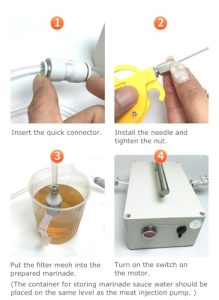 60W Electric Marinade Injector Meat Syringe with 10 Needles for Roast Turkey