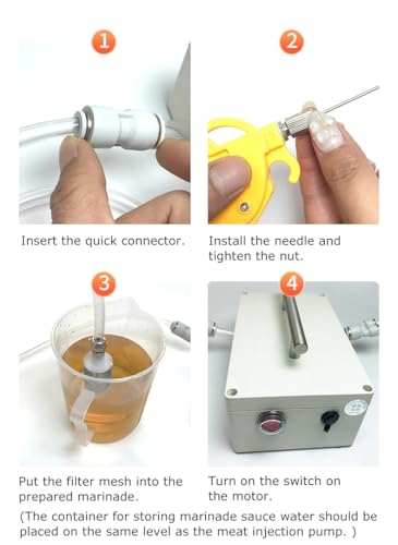 60W Electric Marinade Injector Meat Syringe with 10 Needles for Roast Turkey