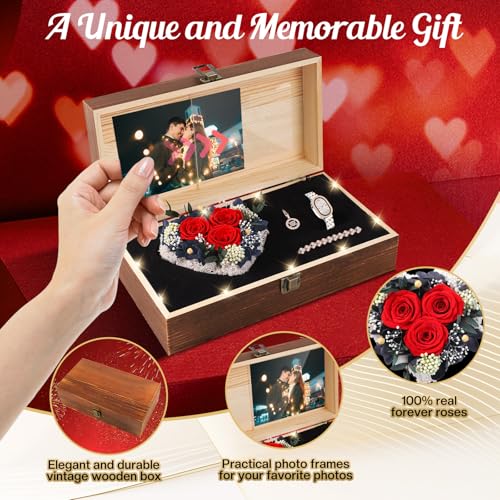 Romantic Gifts for Women Girlfriend - 3 Red Roses