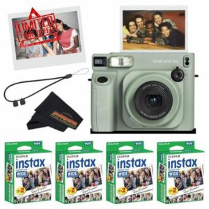 Fujifilm INSTAX Wide 400 Instant Camera - Sage Green (Camera + 4 Wide Twin Packs)