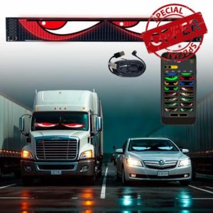 52in*7.48in Large Size Devil Eyes Light for Windshield， Led Eyes for Windshield Flexible Dynamic LED Car Devil's Eyes (Suitable for cars and trucks)