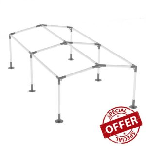6 Leg Carport Kits，Low Peak Canopy Fitting Kit with 1-3/8" ID