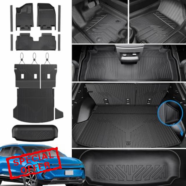 Floor Mats Set Cargo Mat with Backrest Mats for 2024 2025 Chevrolet Chevy Equinox EV