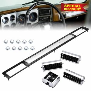 A/C Dash Vent & Molding Kit Compatible with 1973-1980 Chevy and GMC Truck Center Dash AC Air Vent Replaces # 3979751 14014536