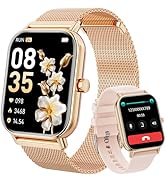 Haulvean Smartwatch for Men Women Answer/Make Calls,1.85'' Fitness Watch with Step Counter Heart ...