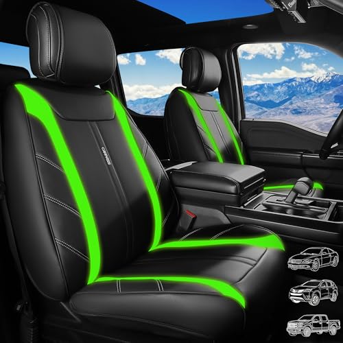 Breathable Sporty Premium Leather Auto Seat Covers Waterproof Anti Slip Universal Fit for 95% Trucks SUV Sedans Van