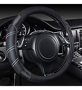 CAR PASS Waterproof Universal Fit Car Floor Mats, Faux Leather Car Carpet Mats, Black Car Mats wi...
