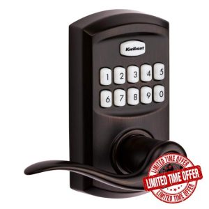 Kwikset 99170-002 SmartCode 917 Keypad Keyless Entry Traditional Residential Electronic Lever Deadbolt Alternative with Tustin Door Handle and SmartKey Security