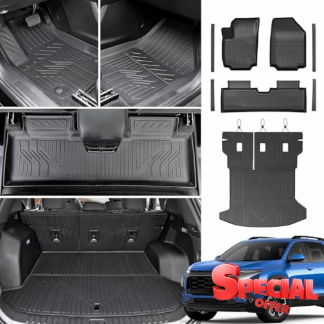 Floor Mats Set Cargo Mat Backrest Mats for 2025 Chevrolet Chevy Equinox(Not for EV)