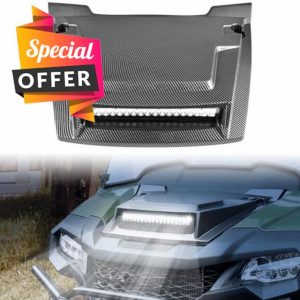 SAUTVS Hood Scoop with LED Spotlight for Honda Pioneer 700 2P 4P