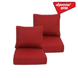 Outdoor Deep Seat Cushions Set 24x28 inch Outdoor Deep Seat Cushions Set:Resilient Foam Filling