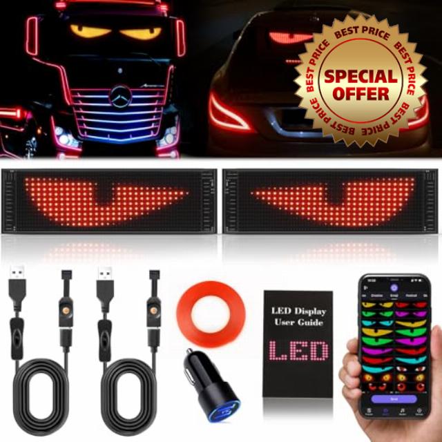 Rayhome 2PCS Synchronized Devil Eyes Light for Car