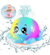 Baby Bath Toys Octopus Bathly Toy Light Up Baby Toys Bath Tub Toys Automatic Induction Spray Wate...