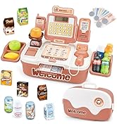 KalaDuck Supermarket Shopping Trolley for Children, 31 Pieces Shopping Trolley Toy with Fruit Vegetables Purchase