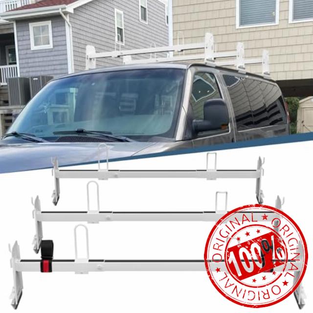 Van Roof Ladder Rack 3 Bar Set