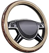 CAR PASS Beige Leather & Waterproof Car Carpet Floor Mats, Universal Car Mats Fit for SUV,Vans,se...