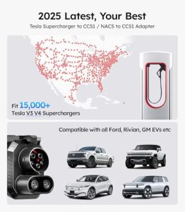 Max 500A 1000V] NACS to CCS Electric Vehicle Adapter