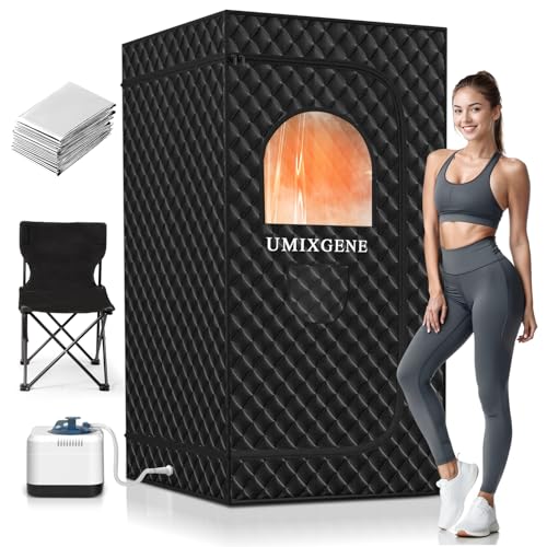 Portable Sauna for Home use with Ten Aluminium foil Heating Blankets,Personal Steam Sauna with 3L Steamer