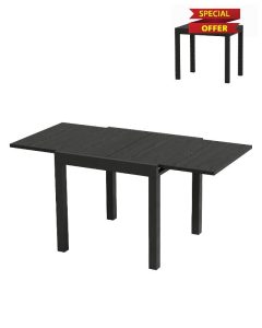 Aluminum 31"-63" Extendable Outdoor Dining Table Set for 4-6 Person