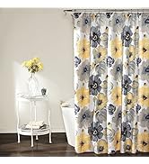 Lush Decor Ombre Stripe Yarn Dyed Cotton Shower Curtain, 72" W x 72" L, Rainbow - Colorful Tufted...