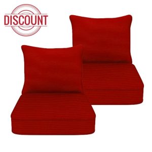Outdoor Deep Seat Cushions Set 22x24 inch Outdoor Deep Seat Cushions Set:Resilient Foam Filling