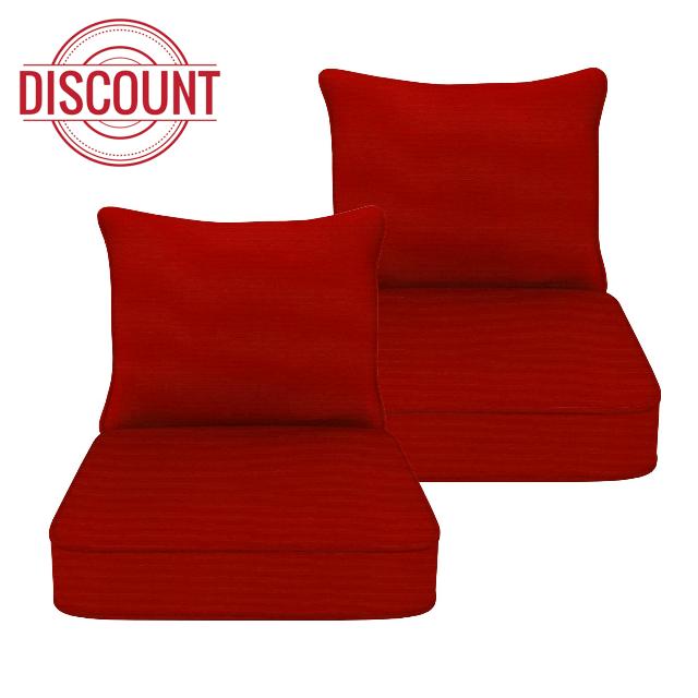 Outdoor Deep Seat Cushions Set 22x24 inch Outdoor Deep Seat Cushions Set:Resilient Foam Filling
