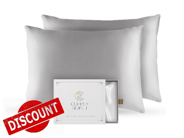 Copper Ionized Mulberry Silk Pillowcase for Clearer Skin & Hair - Anti-Aging