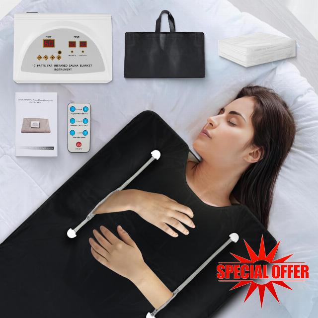 Infrared Sauna Blanket - Sauna Blanket for Optional Heating Layer for Home Relaxation with 5 Layer Thickened Construction